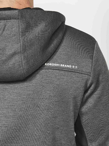 KOROSHI - Sudadera con cremallera en gris