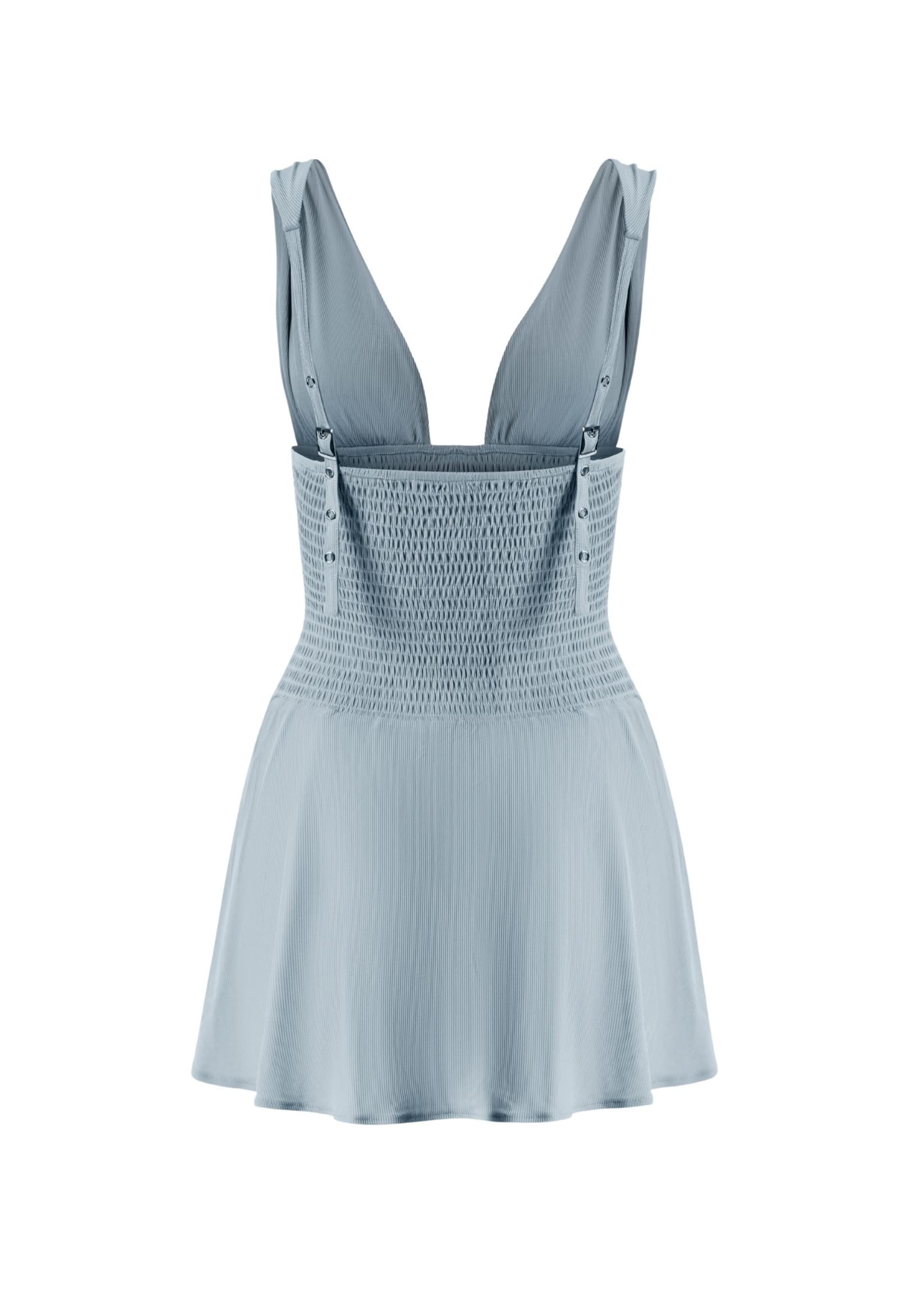 OW Collection Cocktailjurk 'Alba' in Blauw