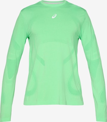 žalia ASICS Sportiniai marškinėliai 'ROAD': priekis