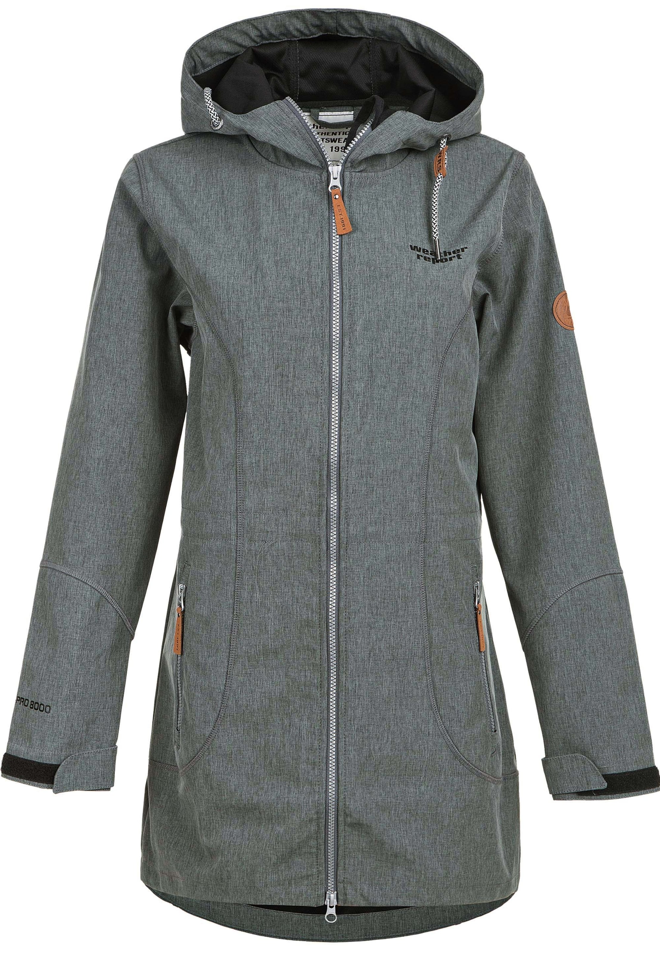 Weather Report Softshelljacke 'LILAN W-PRO 8000' in Grau: Vorderseite