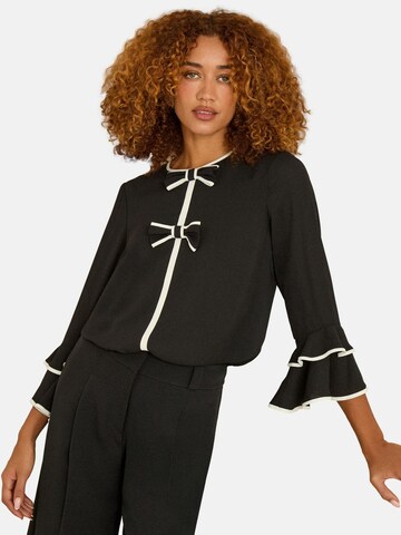 Chemisier love & roses en noir : devant