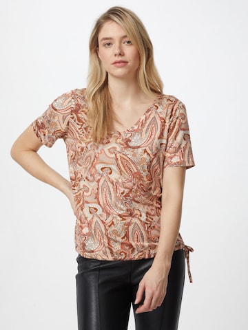 T-shirt Cream en marron : devant