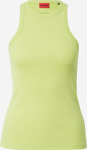 HUGO Red - Top 'Classic' em verde: frente