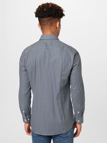 BOSS Slim fit Overhemd 'HANK' in Blauw