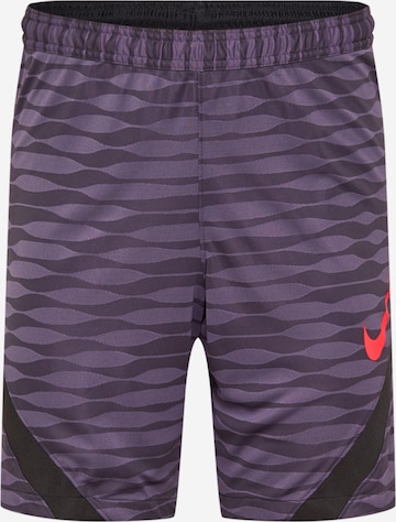 NIKE Workout Pants in Purple: front