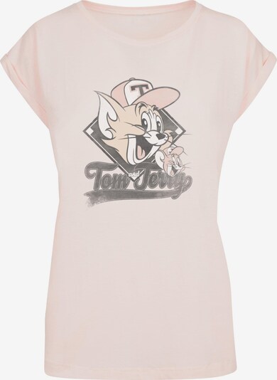 ABSOLUTE CULT T-shirt 'Tom And Jerry - Baseball Caps' en beige clair / anthracite / poudre / blanc cassé, Vue avec produit