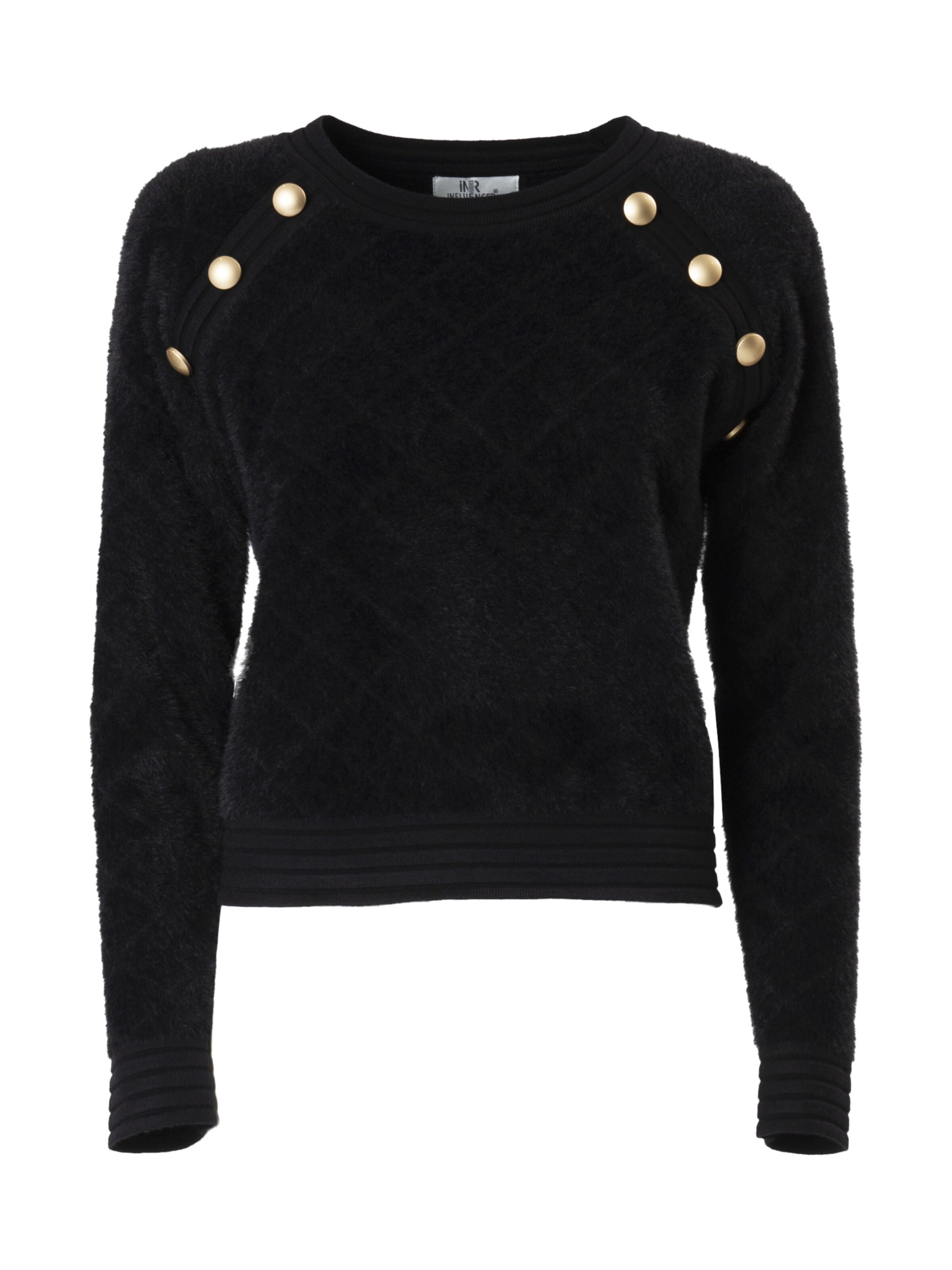 Influencer Sweter w kolorze czarny: przód