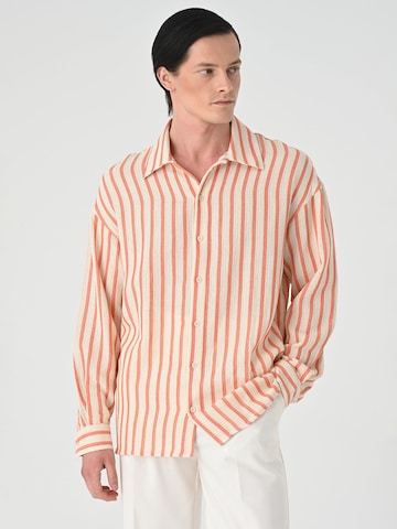 Antioch Regular fit Button Up Shirt in Orange