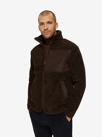 ESPRIT Fleece jas in Bruin: voorkant