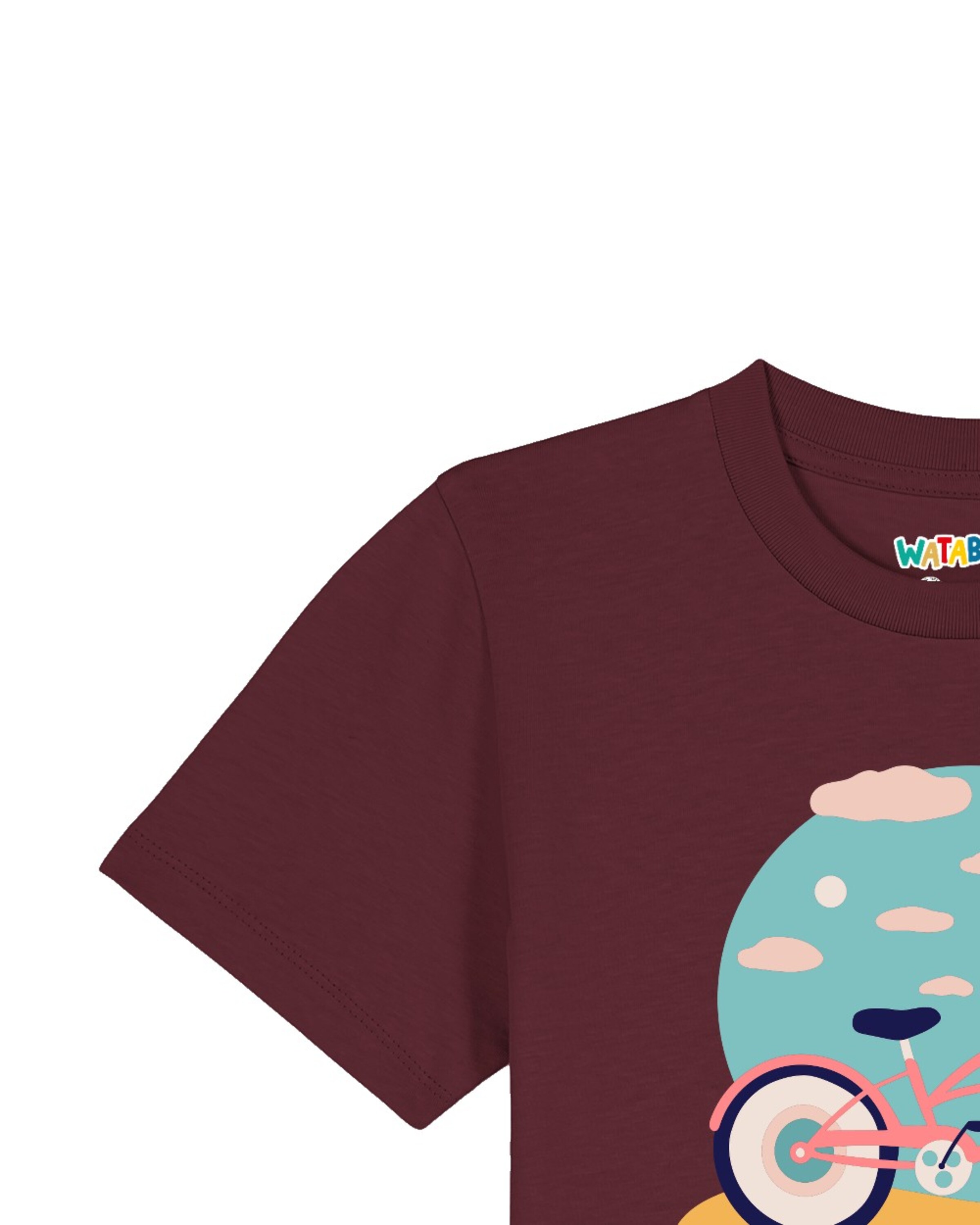 watabout.kids Shirt 'Fahrrad am Strand' in Rood