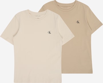 bēšs Calvin Klein Jeans T-Krekls: no priekšpuses