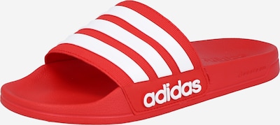 ADIDAS SPORTSWEAR Badeschuh 'Adilette' in rot / weiß, Produktansicht
