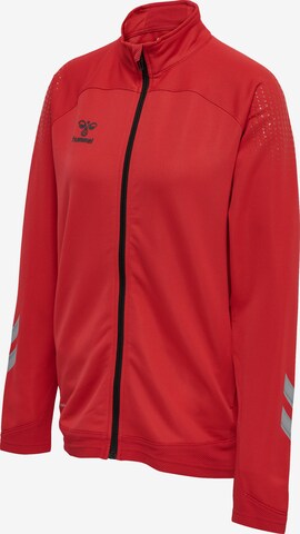 Hummel Athletic Zip-Up Hoodie in Red