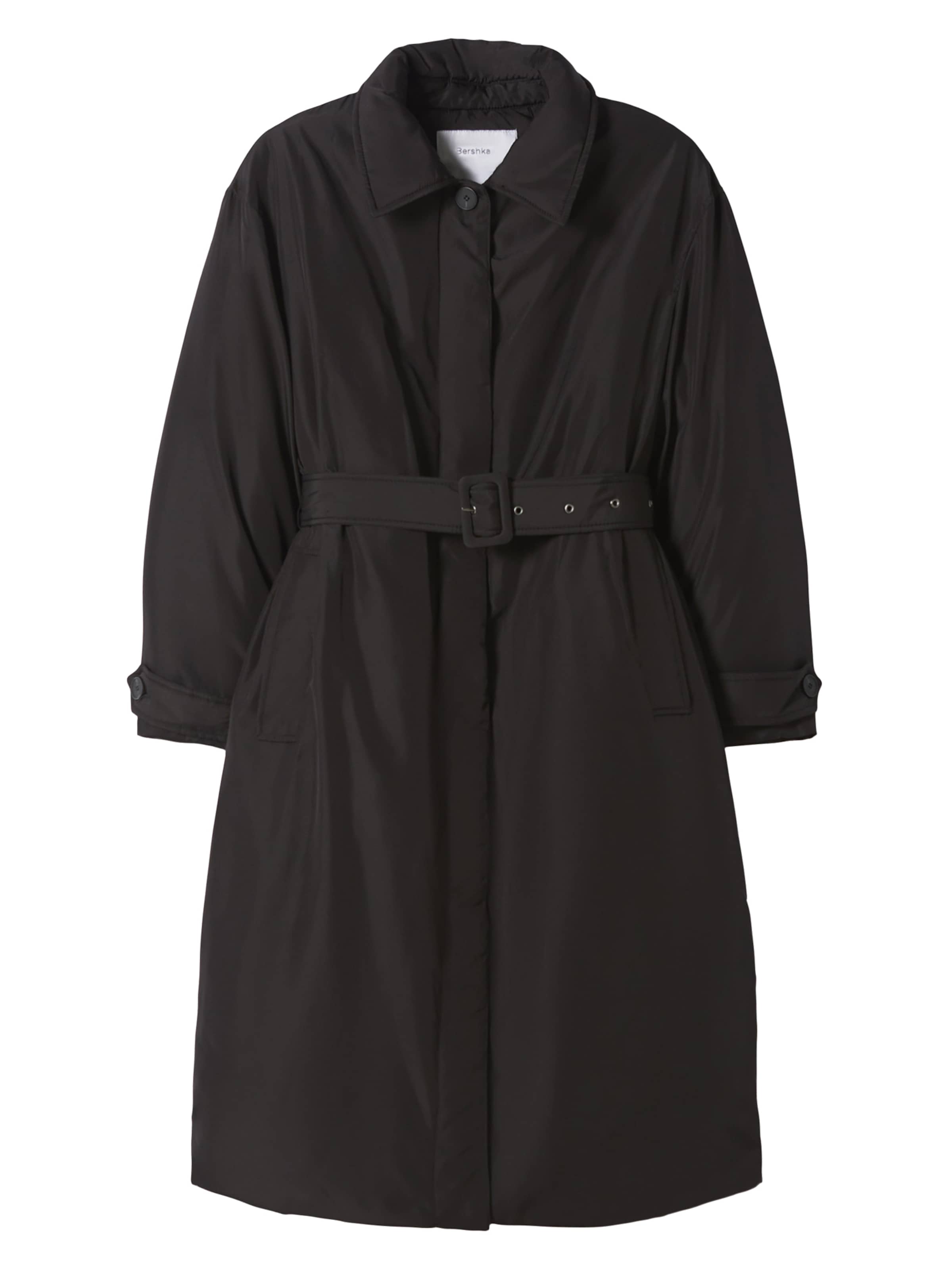 Manteau d’hiver Bershka en noir : devant