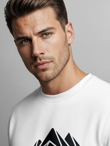 Neverless Sweatshirt 'Berg Polygon' in White