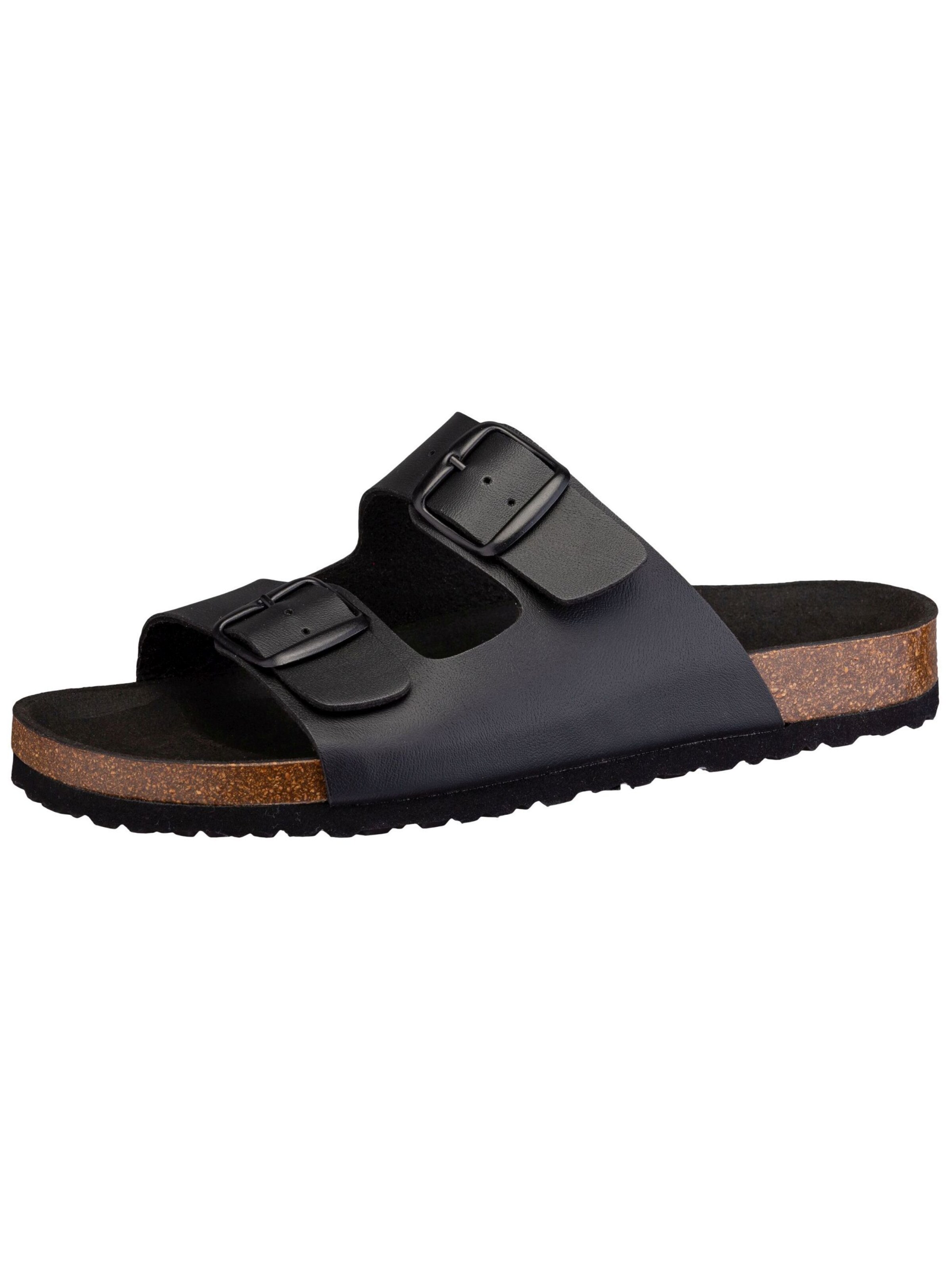 LICO Pantolette 'Bioline' in Schwarz: Vorderseite