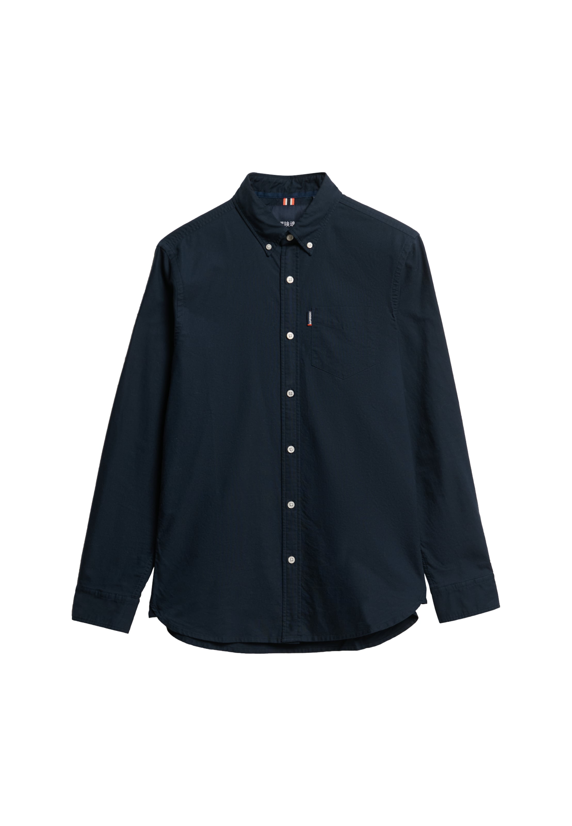 Coupe slim Chemise 'Essentials' Superdry en bleu : devant