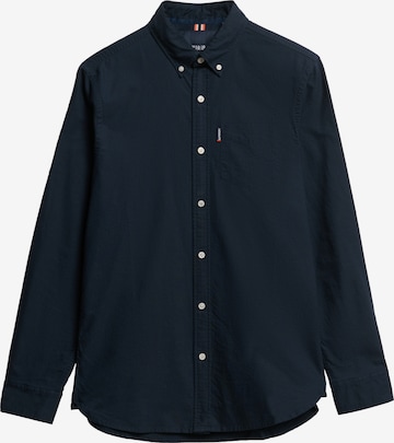Superdry & Co Slim Fit Hemd 'Essentials' in Blau: Vorderseite