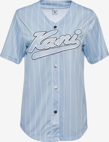 Karl Kani - Blusa 'Varsity' en azul: frente