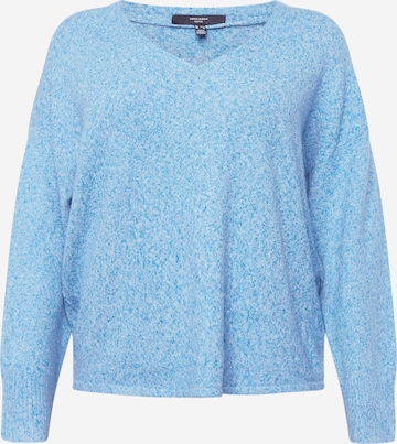 Vero Moda Curve Sweter 'DOFFY' w kolorze niebieski: przód