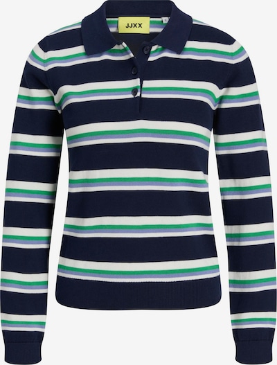 JJXX Poloshirt in navy / grün / pastelllila / naturweiß, Produktansicht