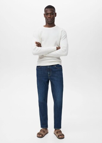 MANGO MAN Tapered Jeans 'Ben' in Blau