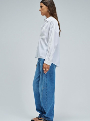 Chemisier 'Oversize Basic' Salsa Jeans en blanc