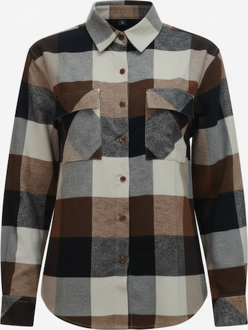 Radwa Bluse 'Radwa Women’s Plaid Flannel' i brun: forside