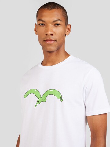 Cleptomanicx T-Shirt 'Möwe Balloon' in Weiß