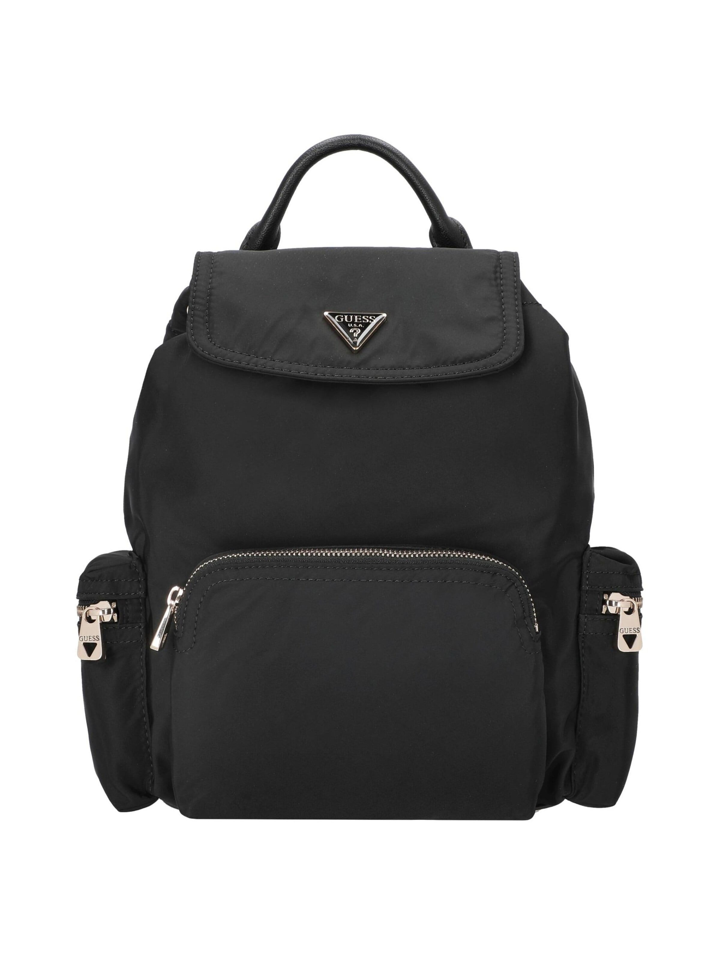 GUESS Originals Rucksack 'Eco Gemma'‌‌‌ in Schwarz: Vorderseite
