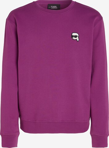 Sweat-shirt 'Ikonik' Karl Lagerfeld en violet : devant