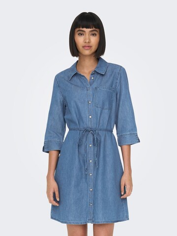 Robe-chemise 'Bea' ONLY en bleu : devant