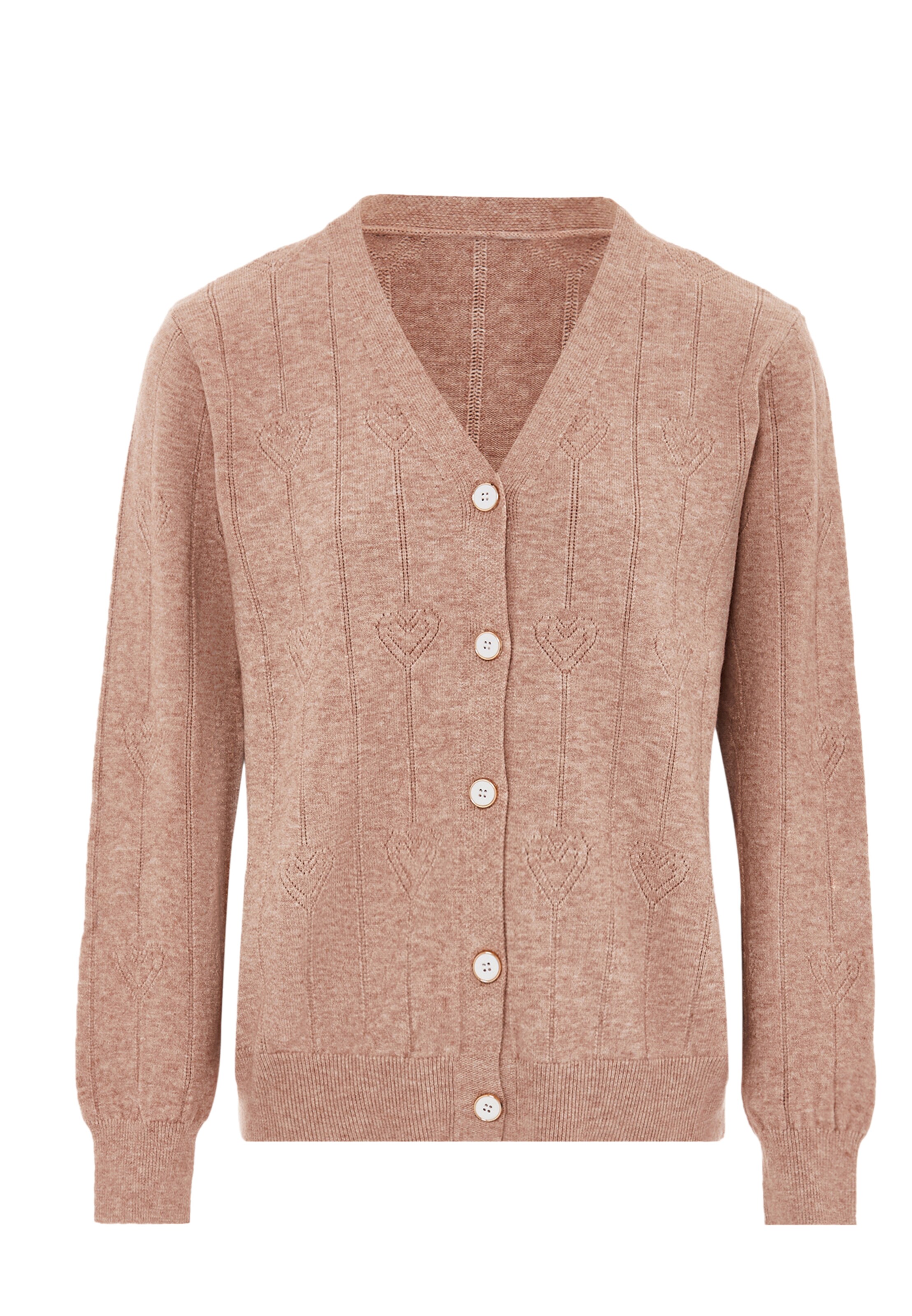 SANIKA Strickjacke in Beige: Vorderseite