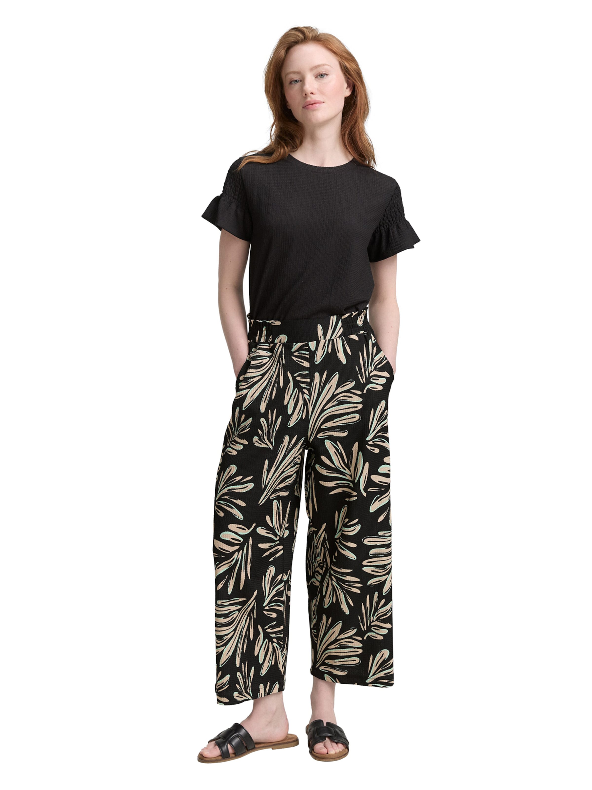 Wide Leg Pantalon TOM TAILOR DENIM en noir