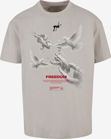 MJ Gonzales T-Shirt 'Freedom' in Grau: predná strana