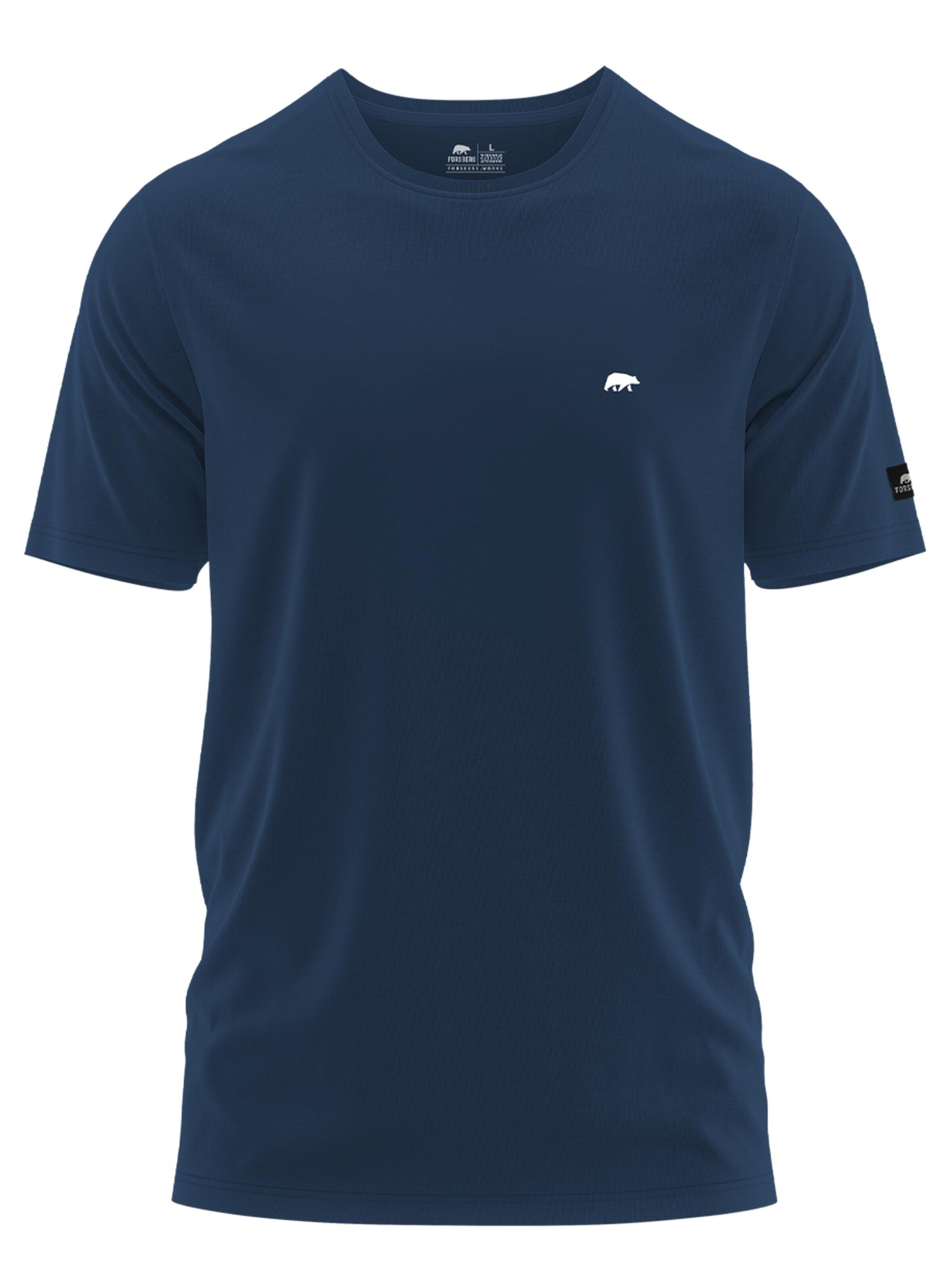 FORSBERG Shirt 'T-Shirt mit kleinem Gummi-Patch' in Blue: front