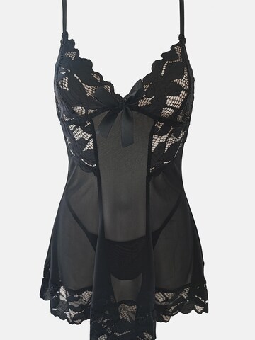 ORGANZA Lingerie Negligee 'Negligé' in Black: front