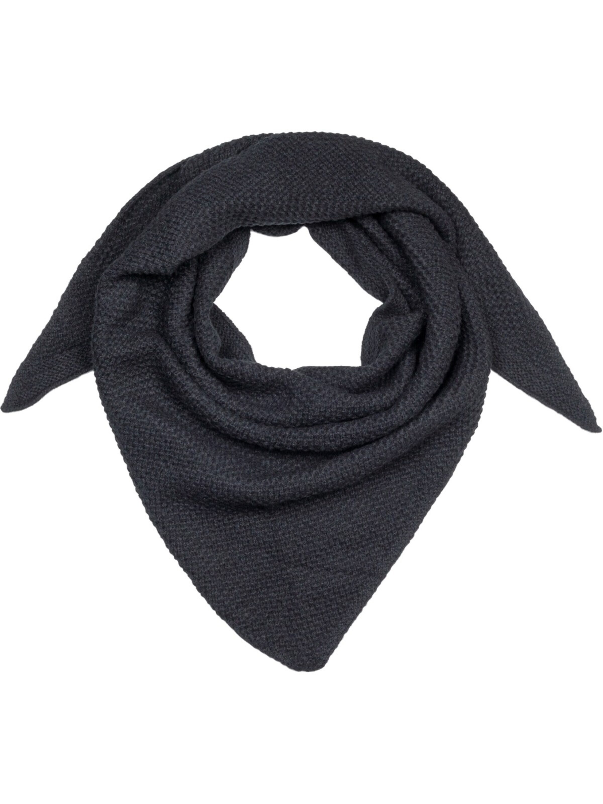 styleBREAKER Tuch 'Strick Dreiecktuch Reiskorn Strickmuster'‌‌‌‌‌‌‌‌‌‌ in Schwarz: Vorderseite