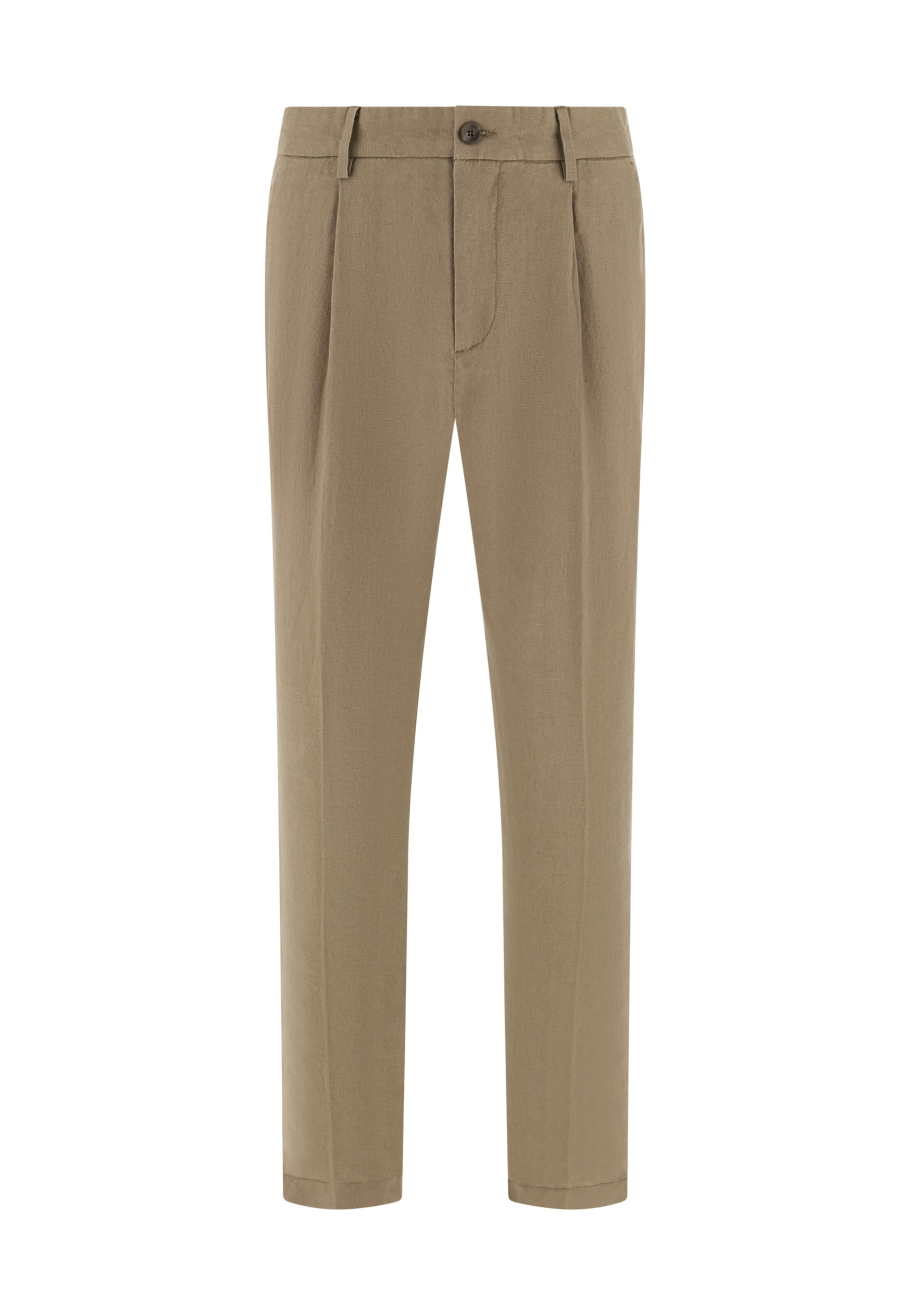 Boggi Milano Slim fit Pleat-front trousers in Grey: front
