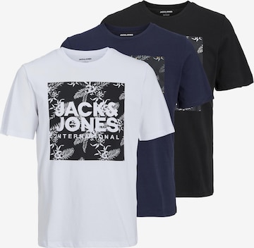 Tricou 'Loky' de la JACK & JONES pe albastru: față