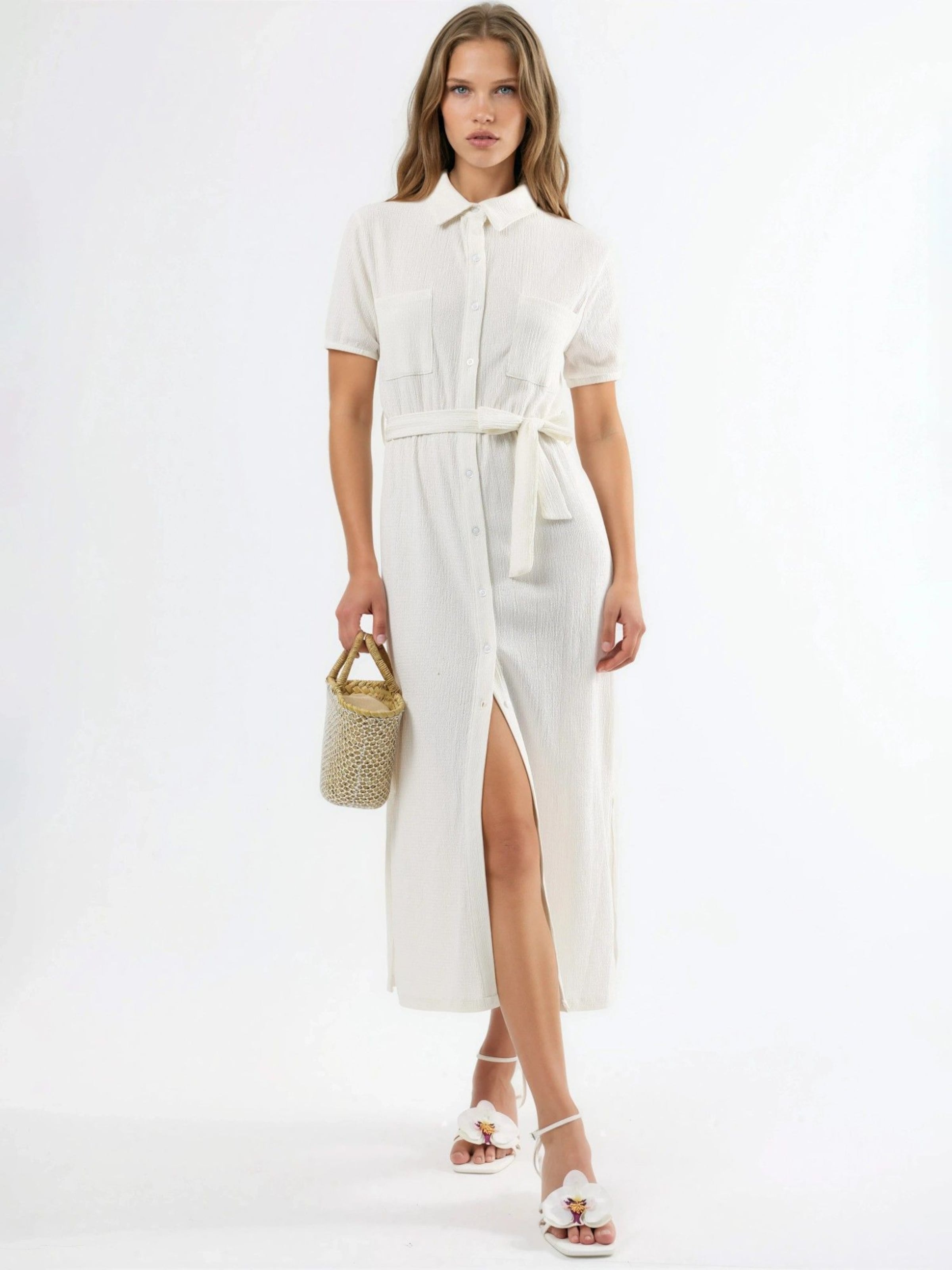 Robe Busem en blanc : devant