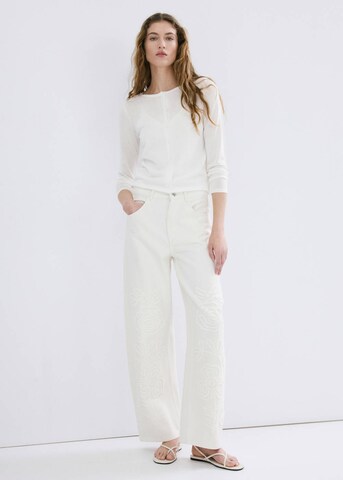 MANGO Loosefit Jeans 'Cameron' in Weiß