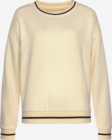 LASCANA Sweatshirt in Yellow: front