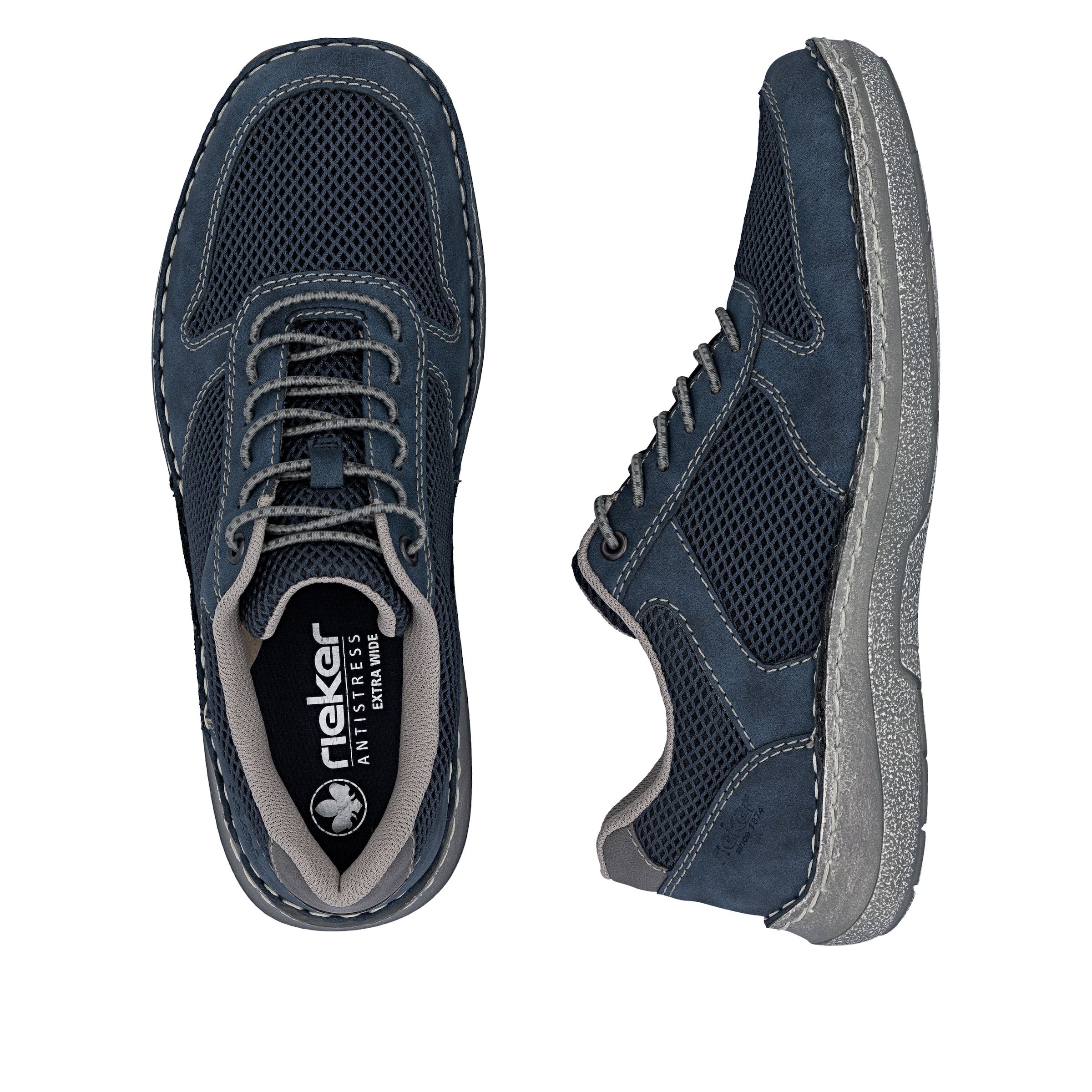 Baskets basses Rieker en bleu