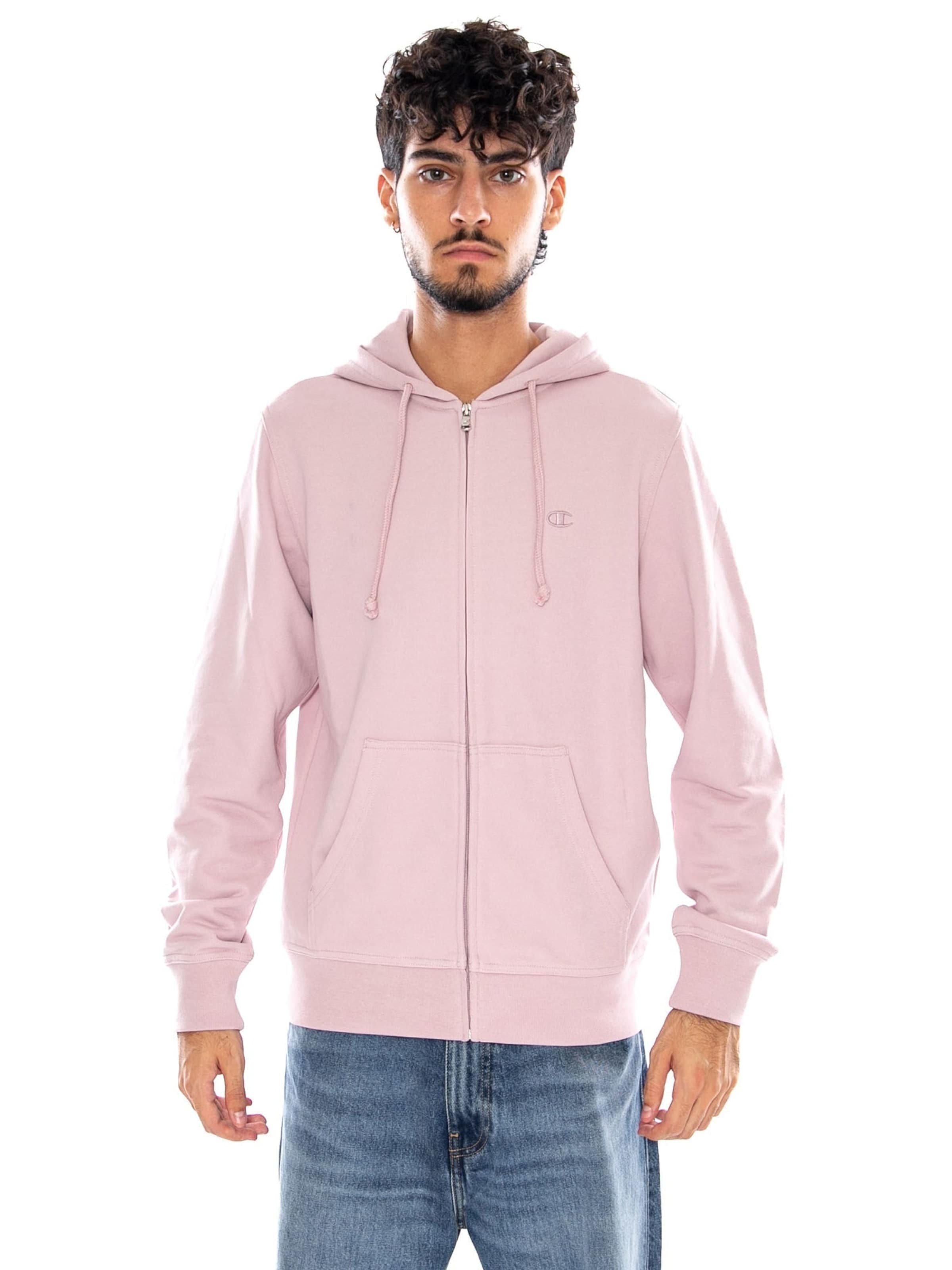 Champion Bluza rozpinana 'FULL ZIP HOODIE SWEATSHIRT PINK' w kolorze różowy