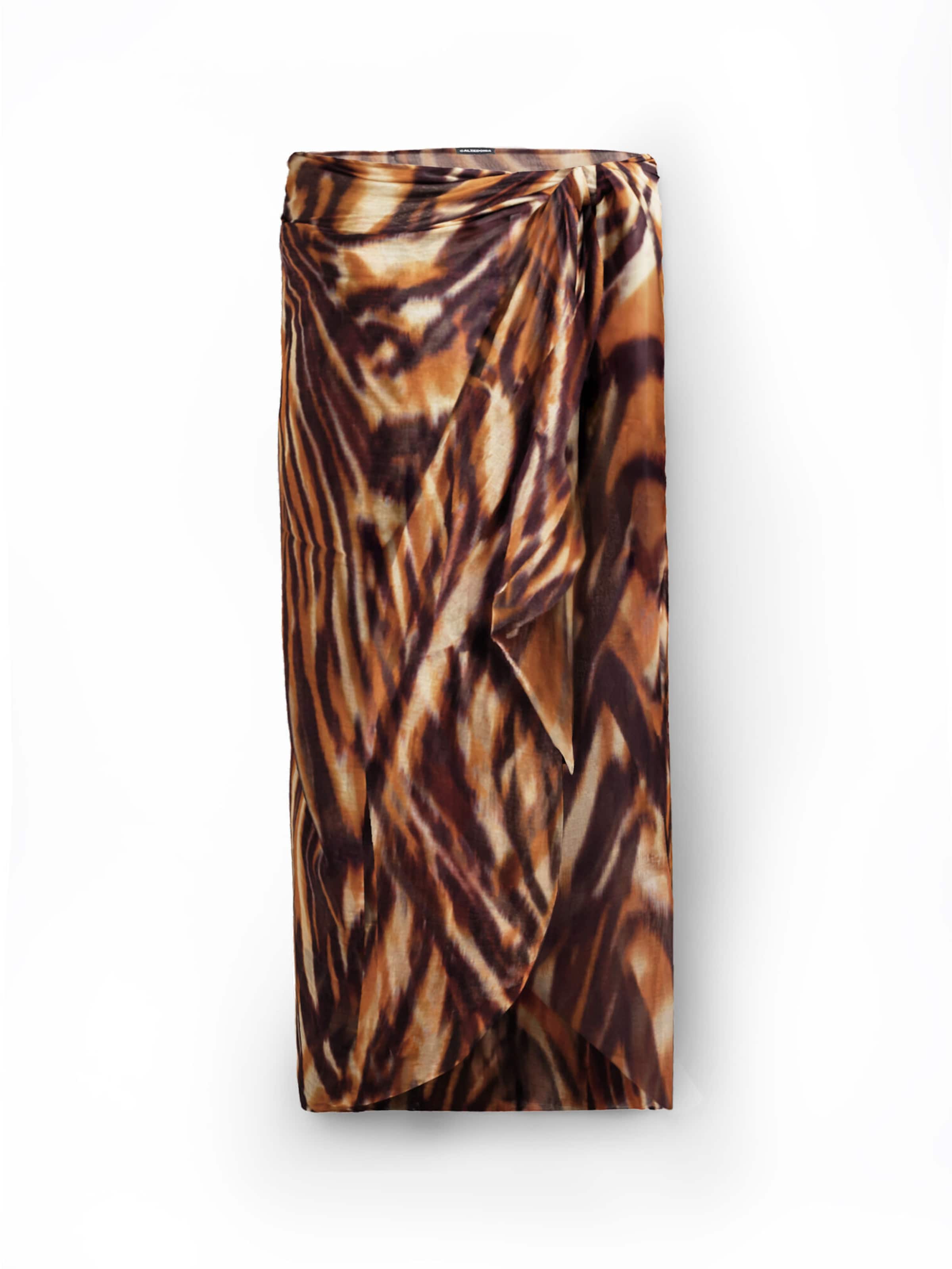 CALZEDONIA Strandtuch 'Animalier' in Braun: Vorderseite