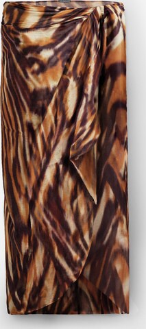 CALZEDONIA Beach Towel 'Animalier' in Brown: front