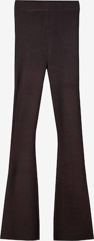 BershkaFlared/zvonoliki kroj Hlače - smeđa boja: prednji dio