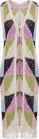 IZIA Gebreide mantel 'Boho' in Beige: voorkant