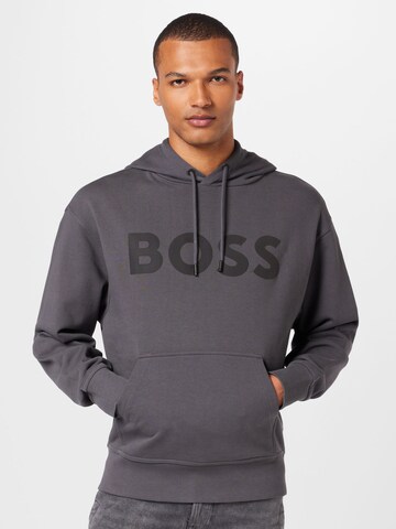 Sweat-shirt BOSS en gris : devant